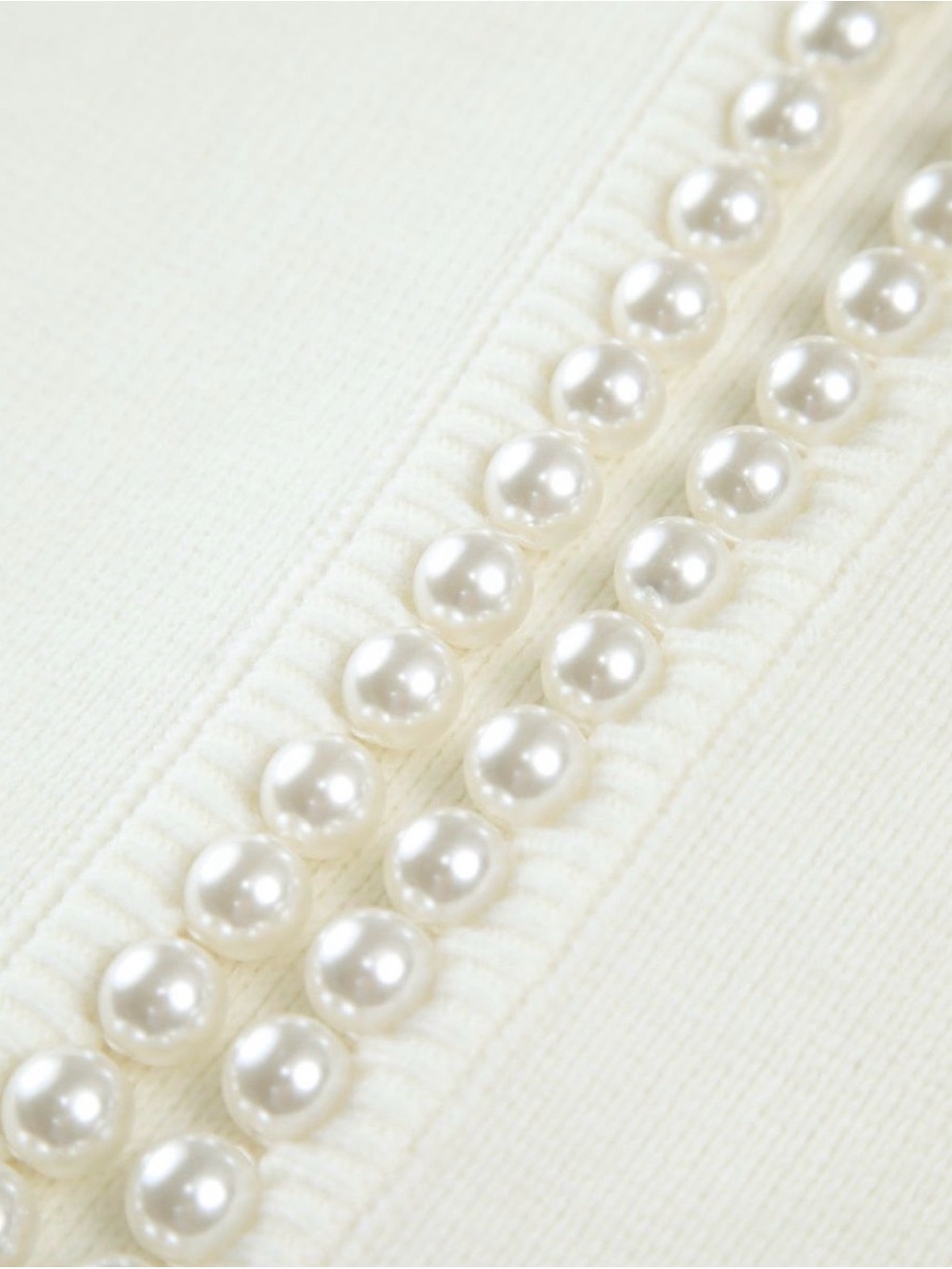 Commense Pearl Trim Cardigan | Worn Once | Old Money Chic | Size S - Picture 7 of 9